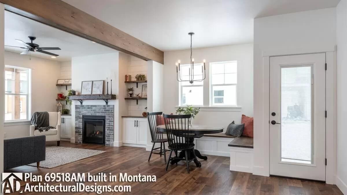Notice the Cozy Built-In Bench in This Craftsman Dining Nook