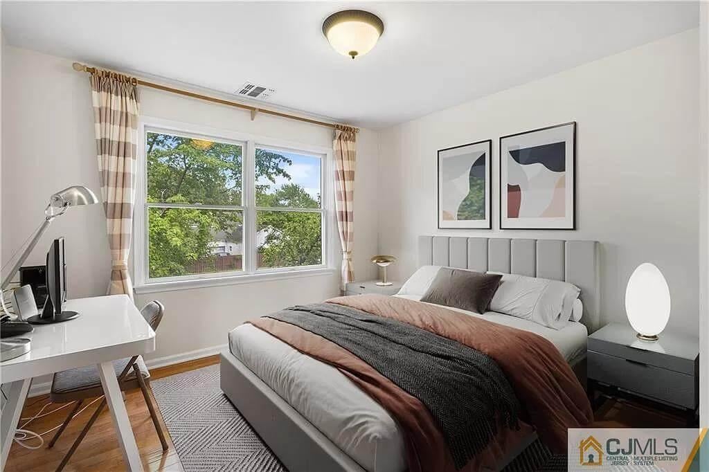 Bright Bedroom with a Perfect Work Nook by the Window