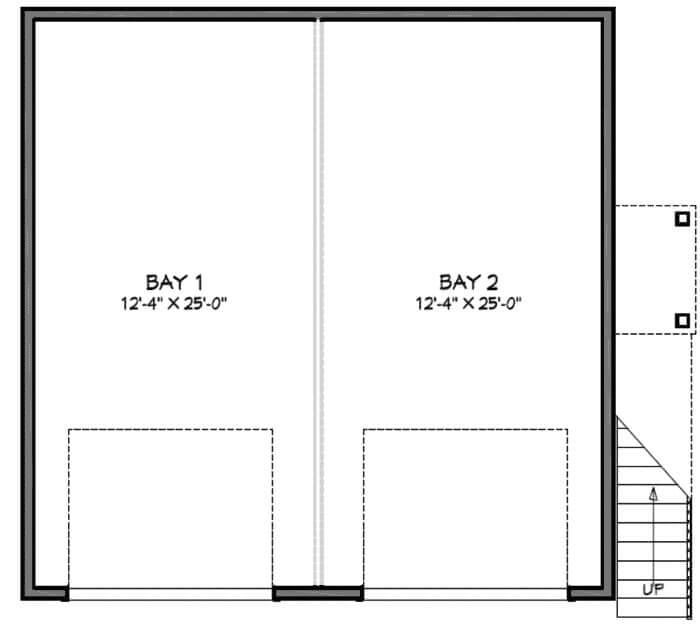 Exploring the Dual Bay Layout in This Garage Floor Plan