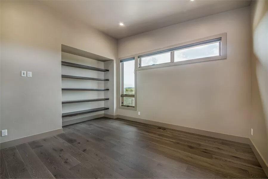 Wow, Look at This Minimalist Room with Built-In Shelving