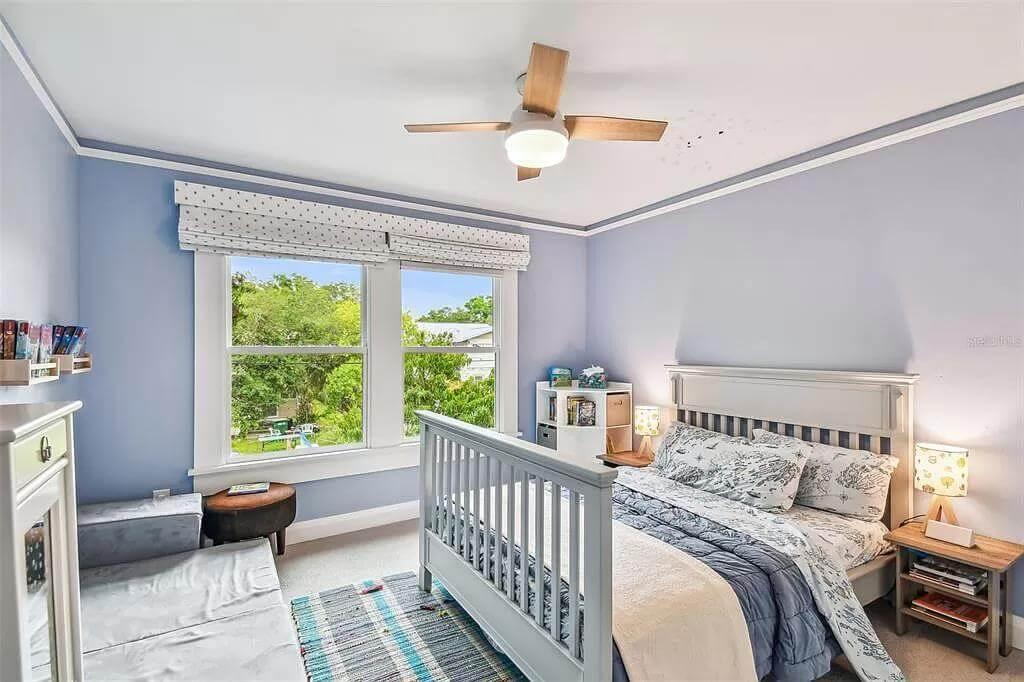 Charming Craftsman Bedroom with a Refreshing Splash of Blue