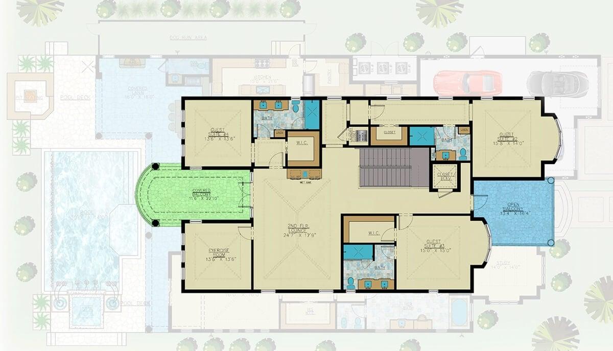 Explore the Upper Level With Multiple Guest Suites and a Cozy Exercise Room
