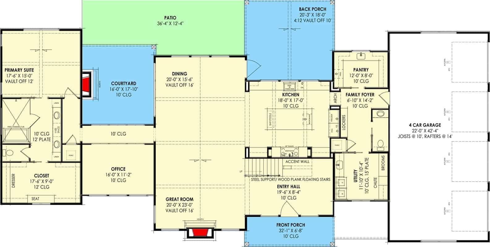 Explore the Spacious Layout with a Central Courtyard