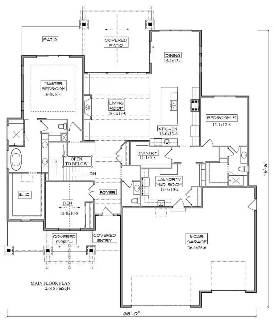 Explore This Spacious Main Floor Plan with a 3-Car Garage