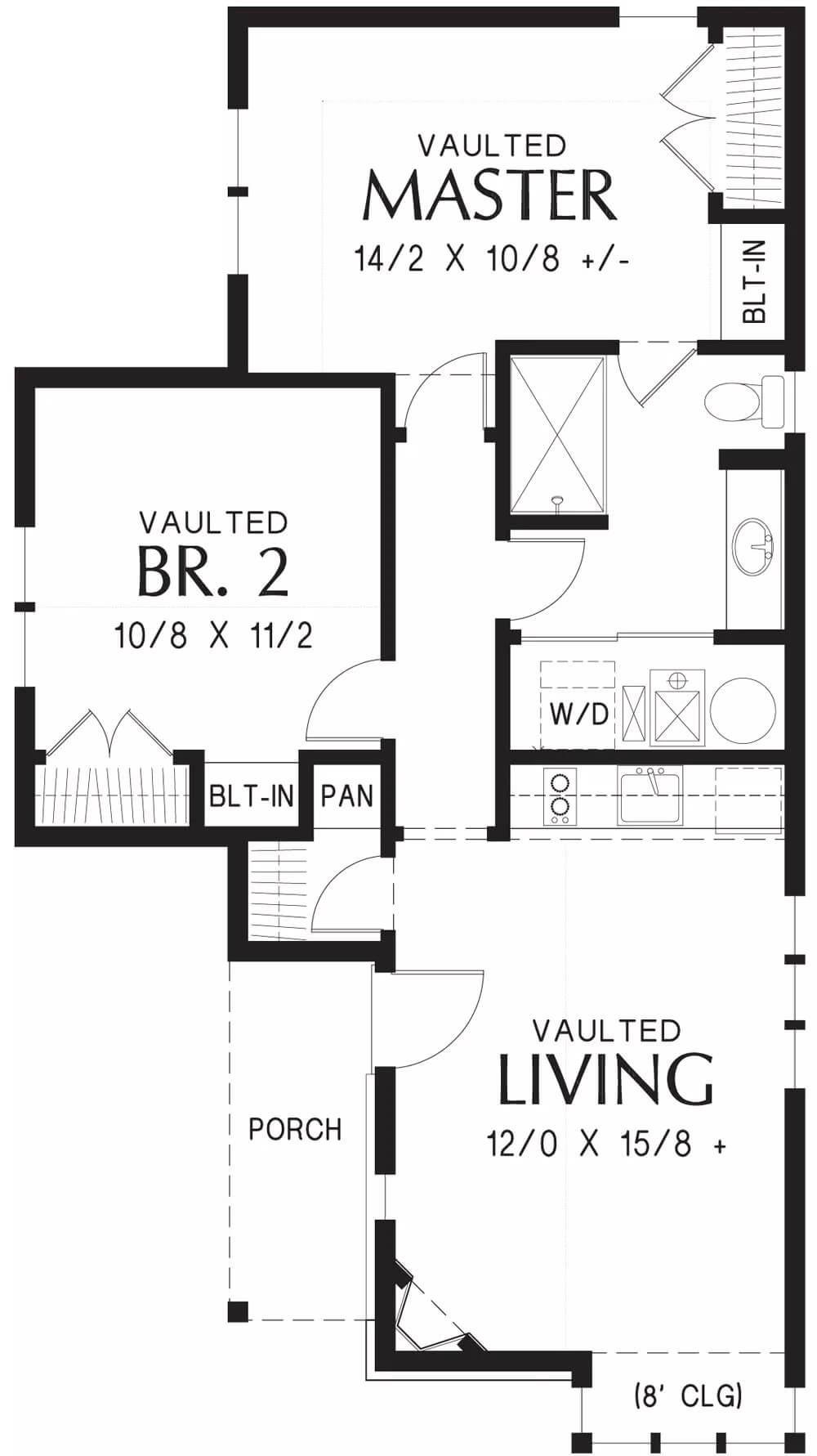 Explore This Vaulted Two-Bedroom Home with Thoughtful Layout