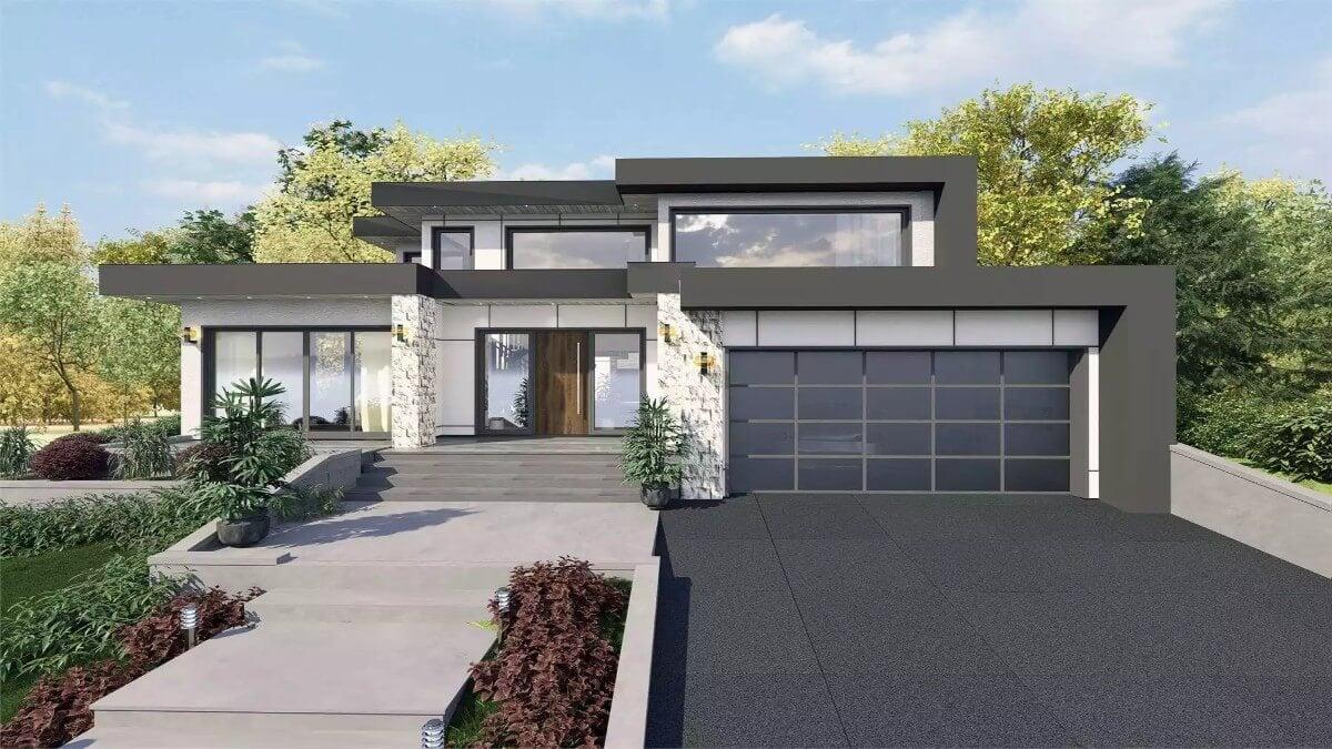 Check Out the Modern Lines and Expansive Windows on This Sleek Exterior