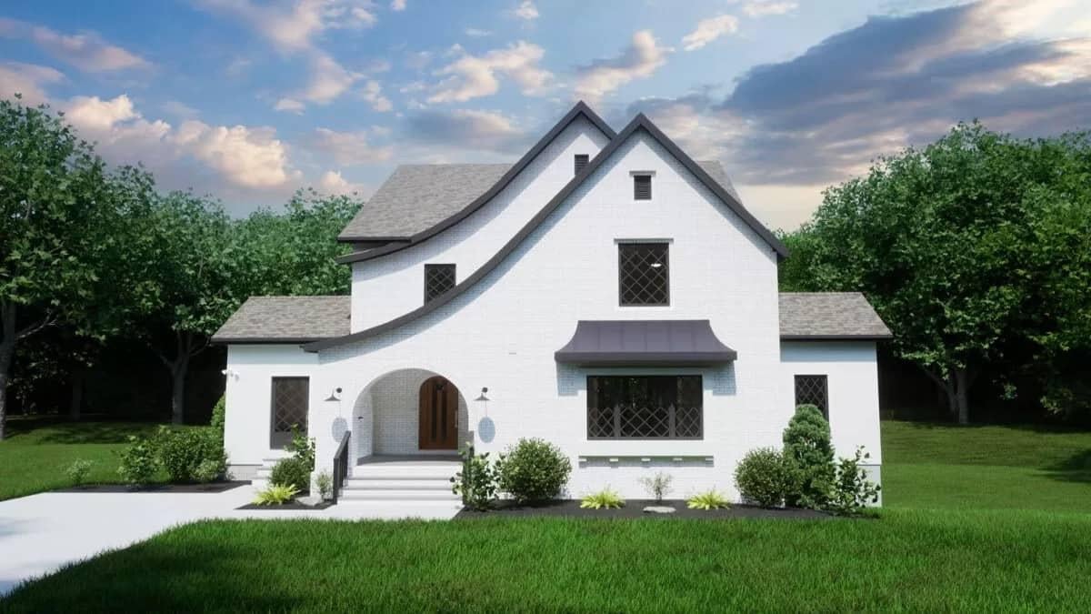 Experience the Enchanting Curve of This Storybook Home