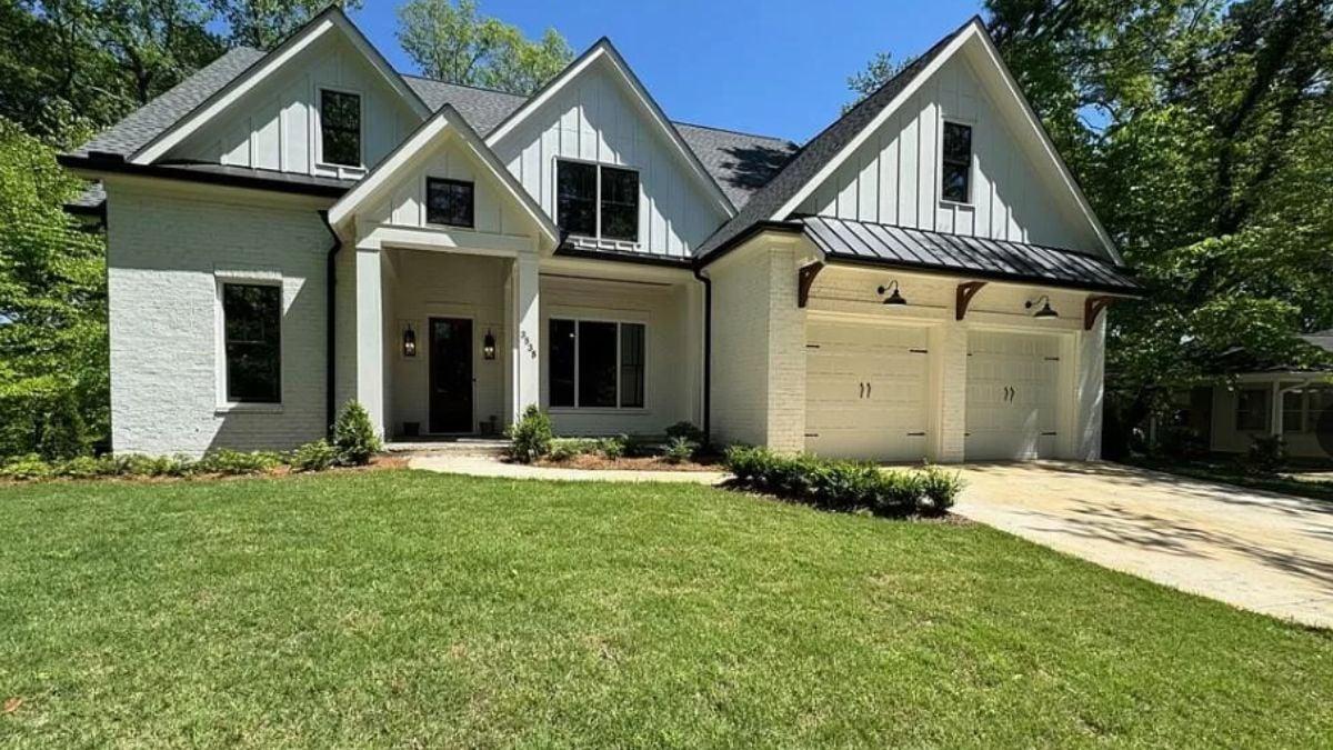 Craftsman Charm with a Modern Edge Featuring Gables and Wood Accents