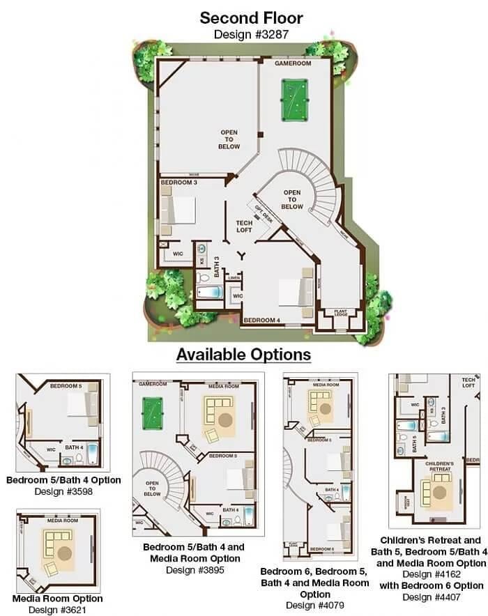 Explore the Versatile Second Floor Layout and Optional Designs