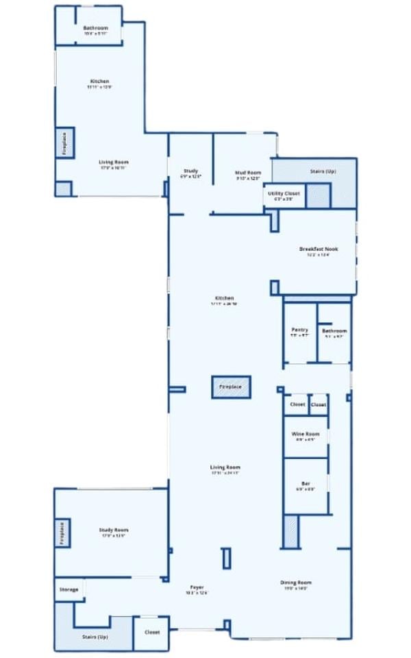 Expansive Layout Featuring a Handy Wine Room and Bar Adjacent to the Dining Area