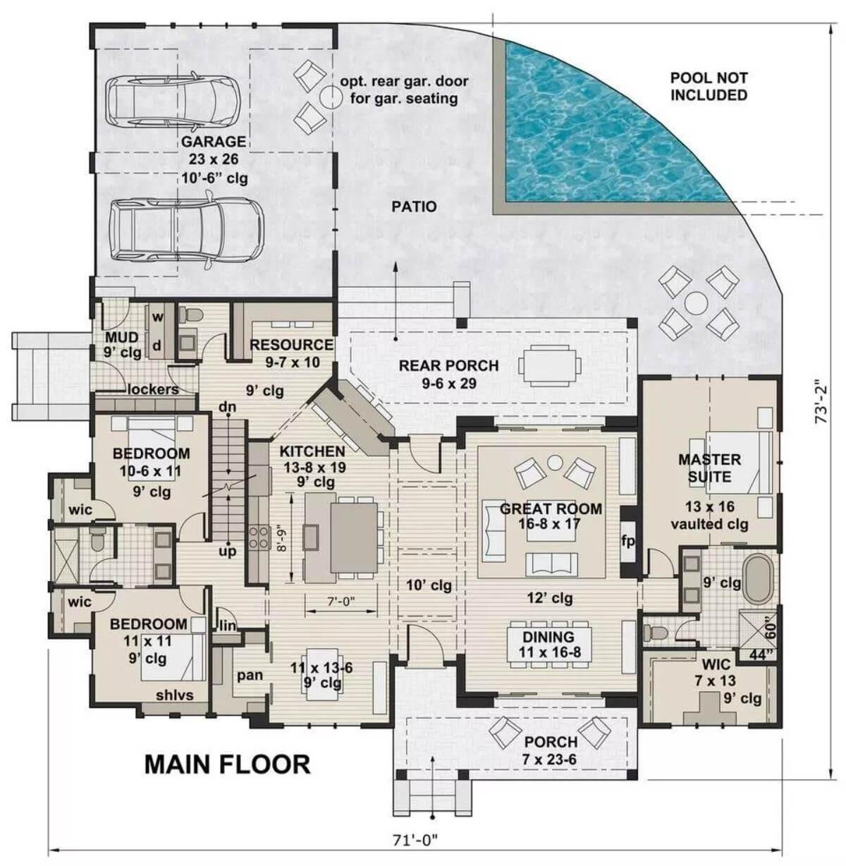 Explore the Spacious Main Floor With Its Inviting Rear Porch and Great Room