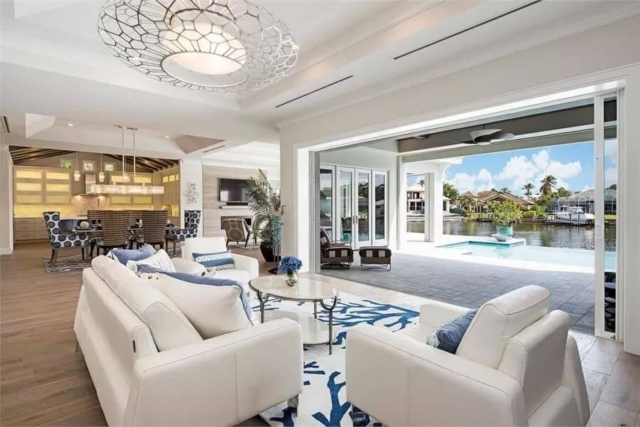 Open Living Area with Stunning Waterfront Views
