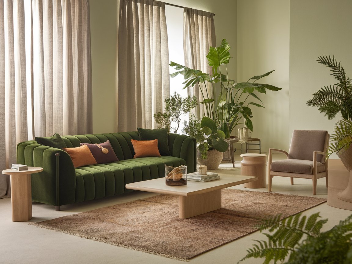 Fresh, Calm, and Inviting – 15 Green Living Room Ideas to Refresh Your ...