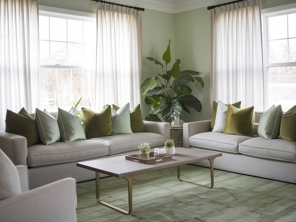 Fresh, Calm, and Inviting – 15 Green Living Room Ideas to Refresh Your ...