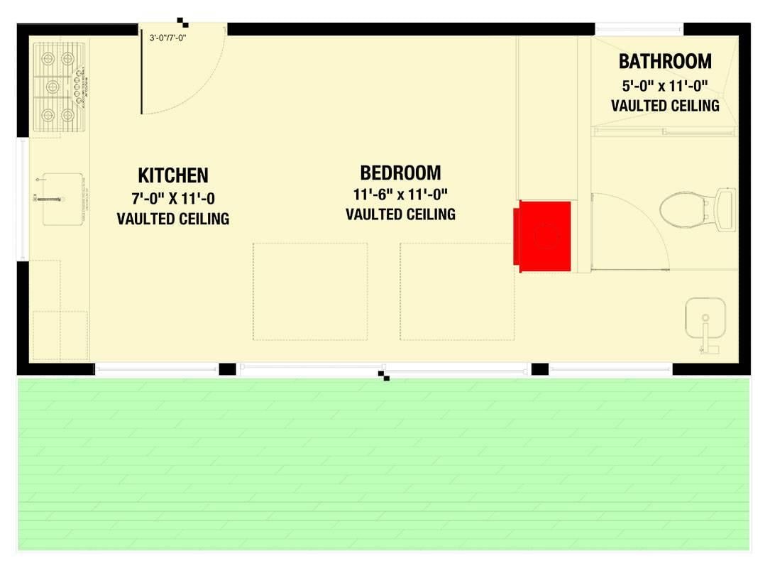 Compact Floor Plan with Vaulted Ceilings Throughout