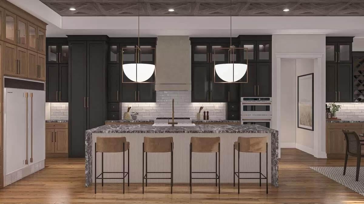 Check Out the Bold Contrast in This Contemporary Kitchen