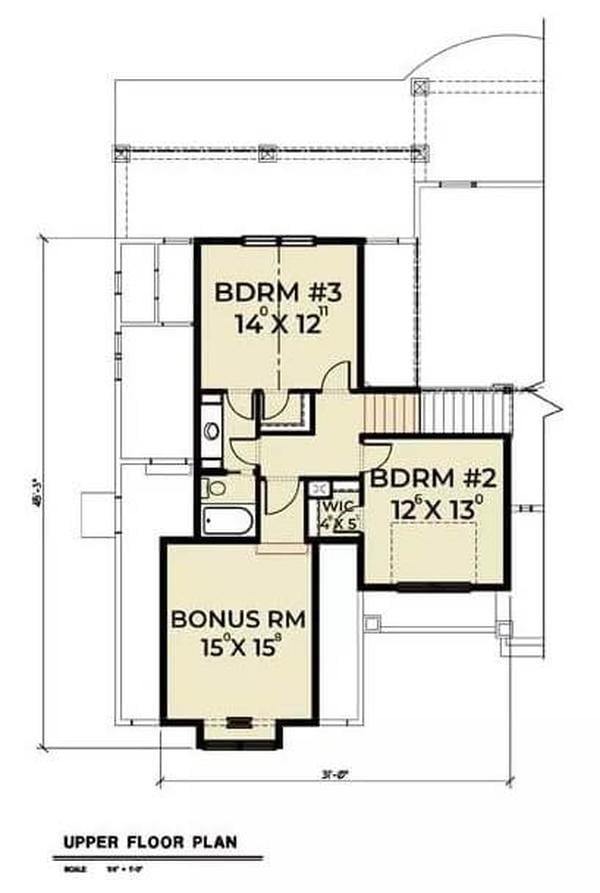 Check Out the Versatile Bonus Room in This Upper Floor Plan