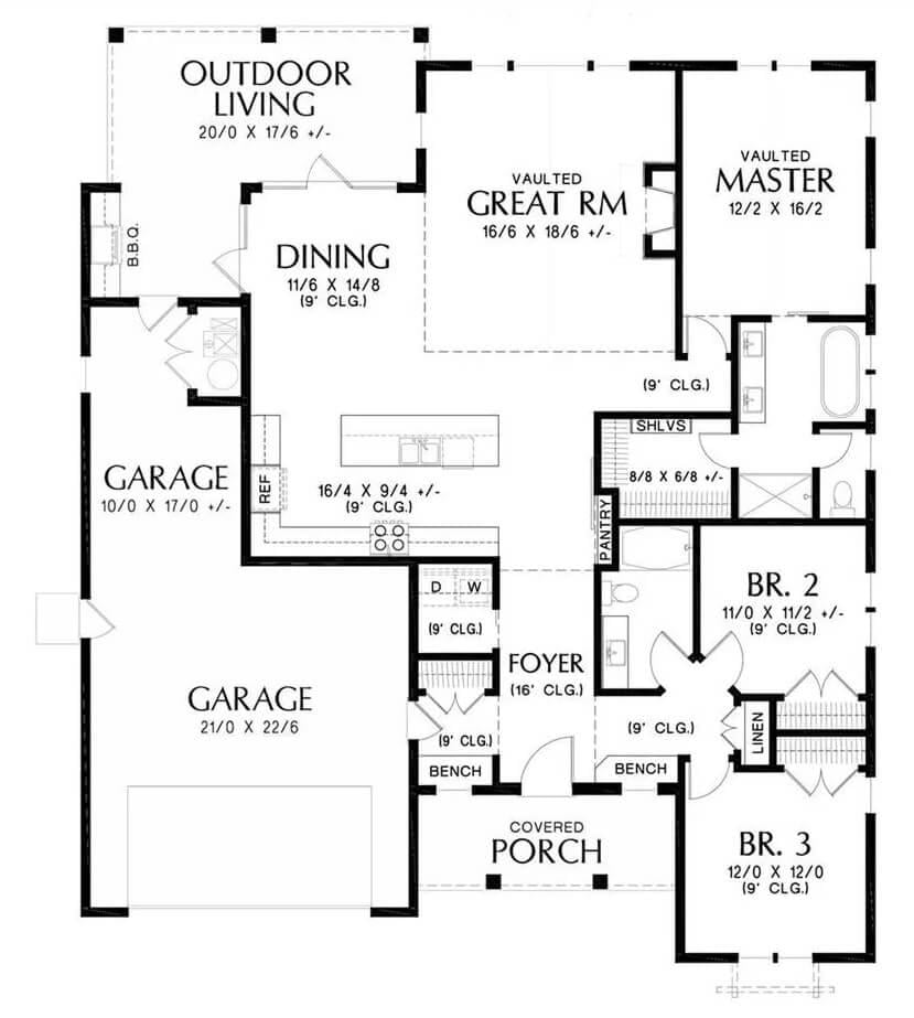Explore This Thoughtfully Designed Open-Concept Floorplan