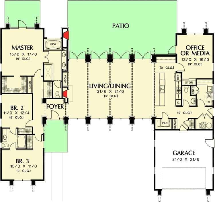 Explore This Open-Concept Floor Plan with a Spacious Living/Dining Area