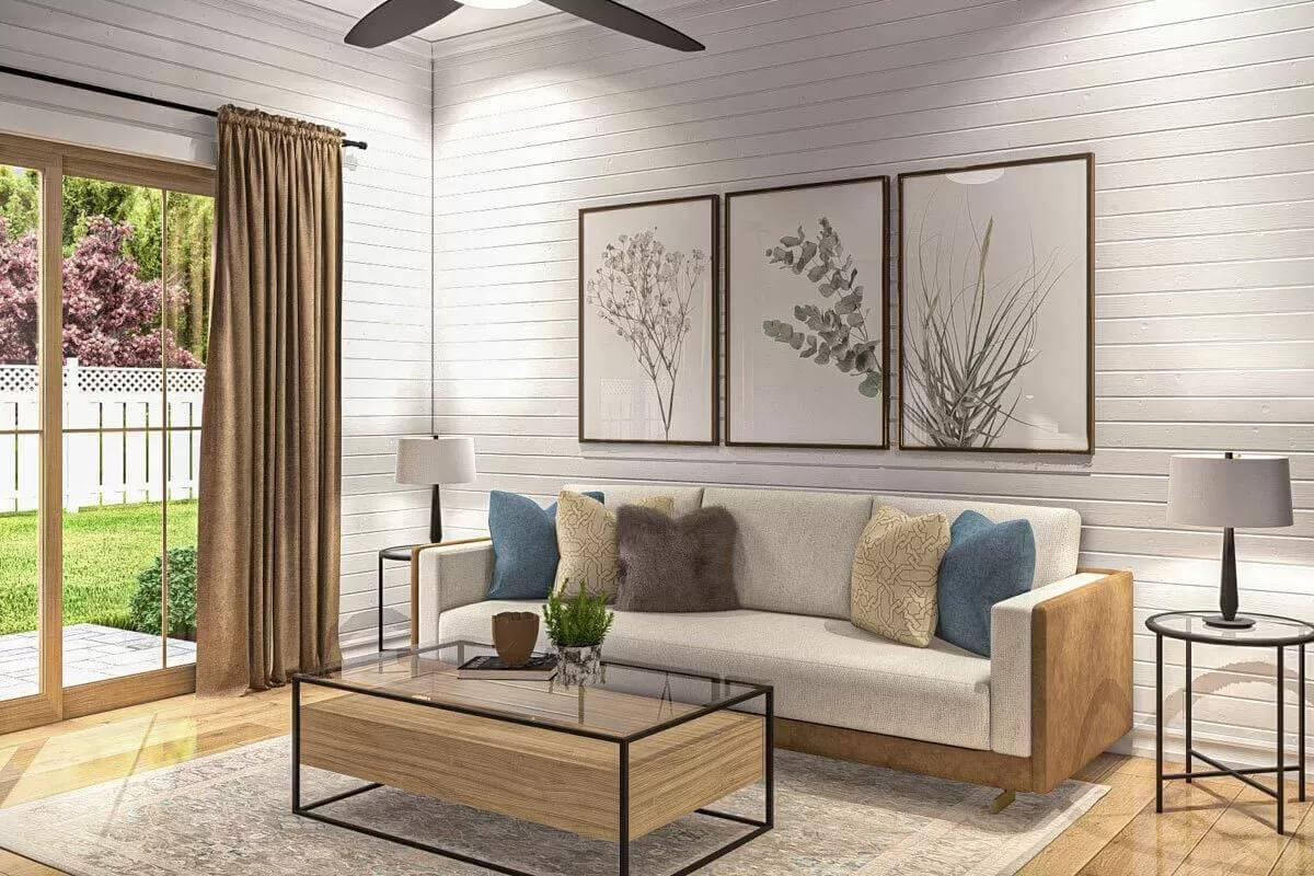 Soft Neutrals and Natural Light in This Cozy Living Room