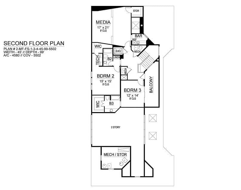 Explore the Spacious Second Floor with a Media Room and Balcony