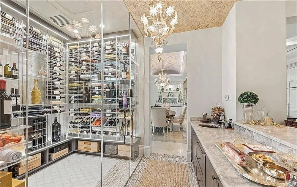 Wow, This Wine Cellar with Glass Walls is an Oenophile