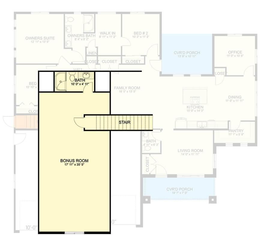 Flexible Bonus Room UpstairsโPerfect for a Home Office or Playroom