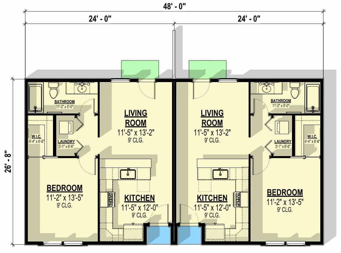 Compact Duplex Layout with Efficient Use of Space