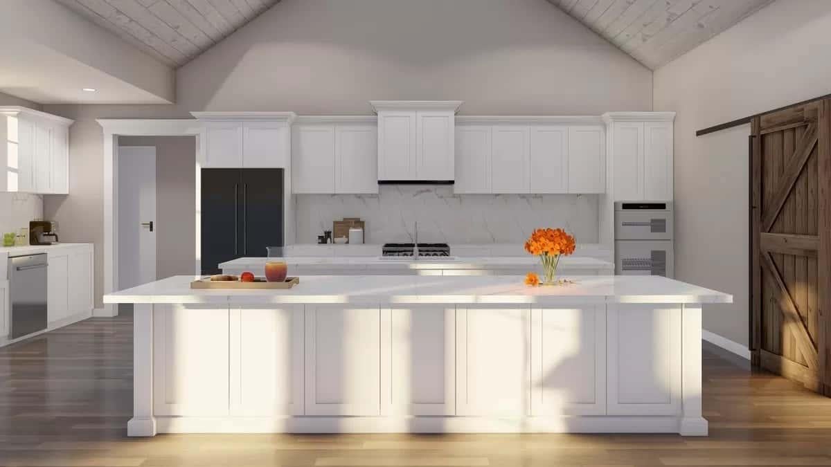 Wow, That White Island With a Barn Door is a Showstopper