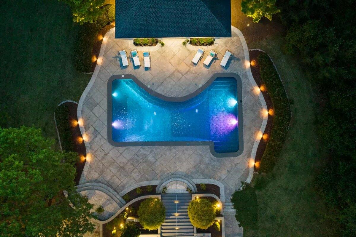 Evening Elegance: Check Out the Vibrant Pool Lighting