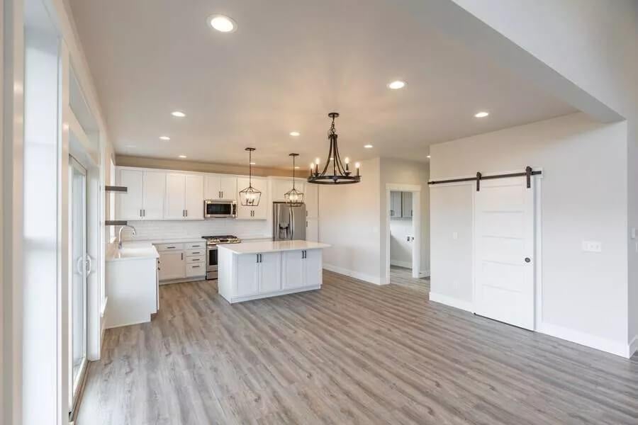 Check Out This Craftsman Kitchen with a Stylish Barn Door