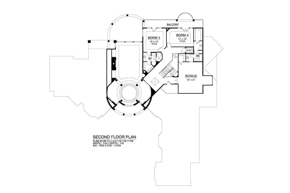 Explore the Versatile Bonus Room in This Second Floor Layout