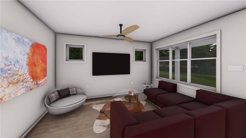 Look at That Plush Seating Arrangement and Minimalist Decor in This Cozy Living Space