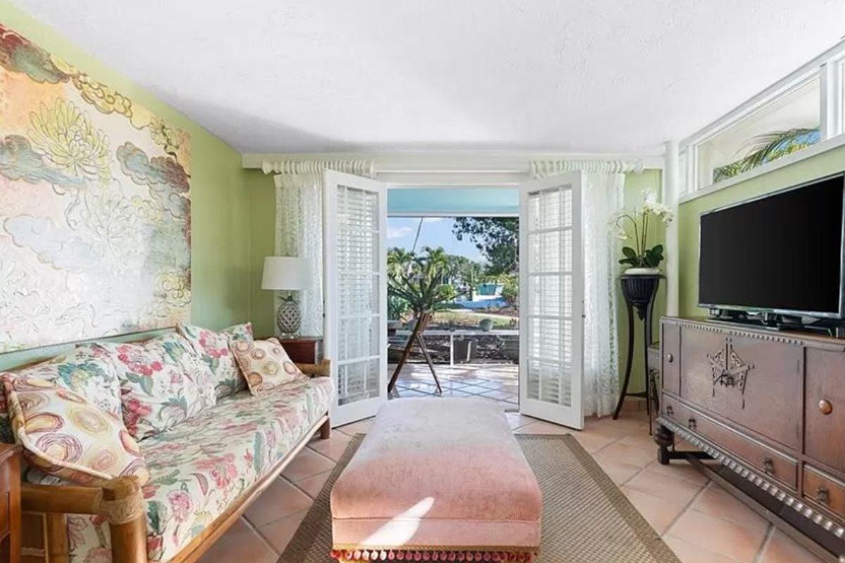Step Into This Bright Oasis with French Doors Overlooking the Garden