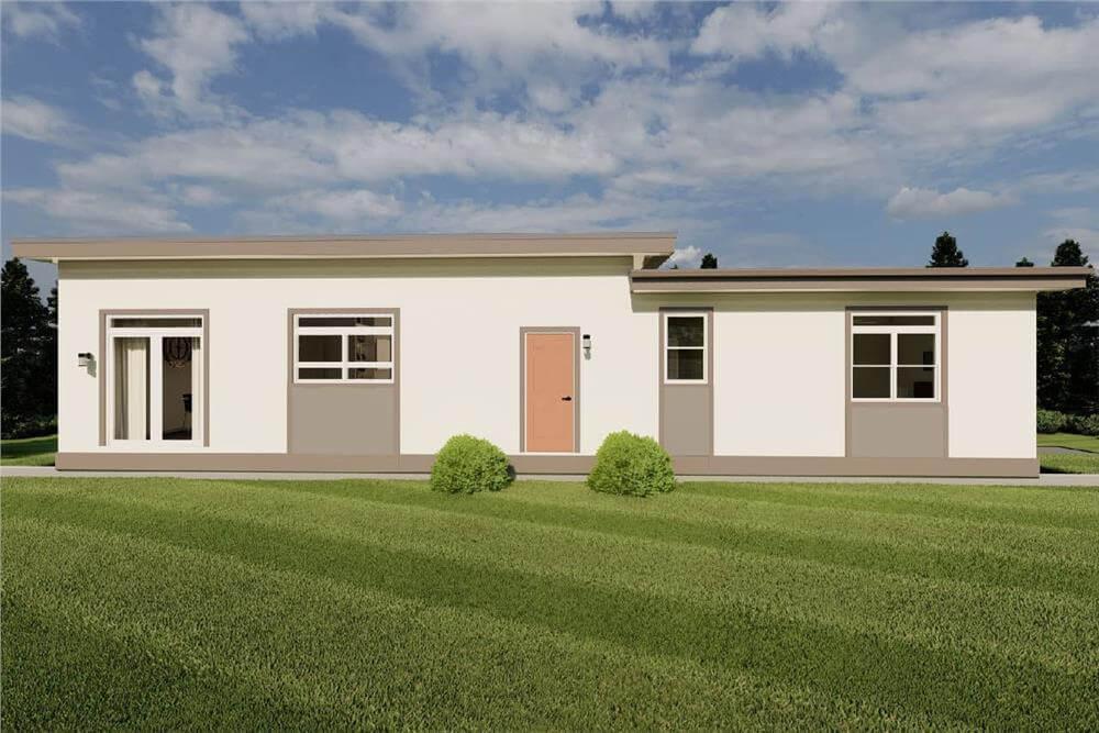 Simple Modern Facade with a Clean, Linear Design