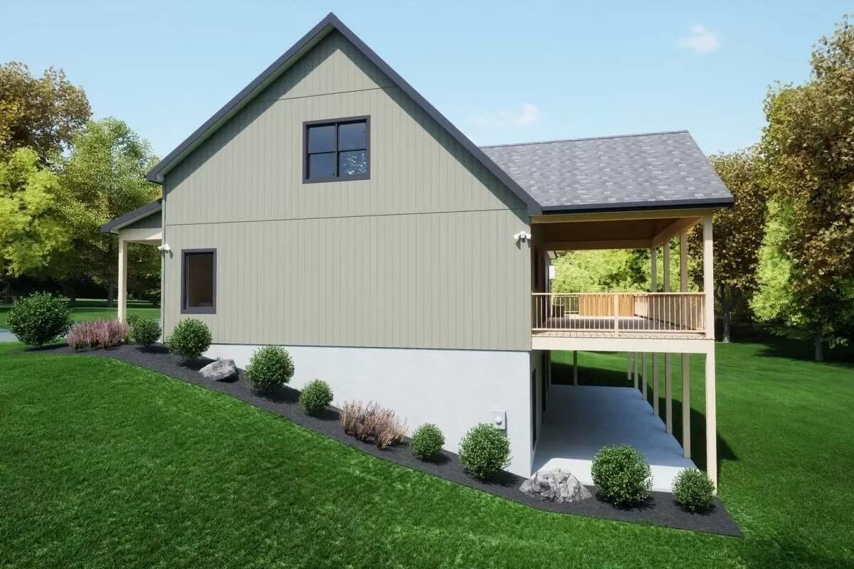 Notice the Elevated Deck on This Craftsman Side View