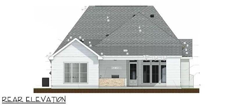 Check Out the Functionality of the Rear Elevation With Covered Porch