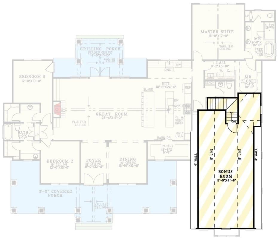 Check Out the Bonus Room in This Functional Craftsman Layout