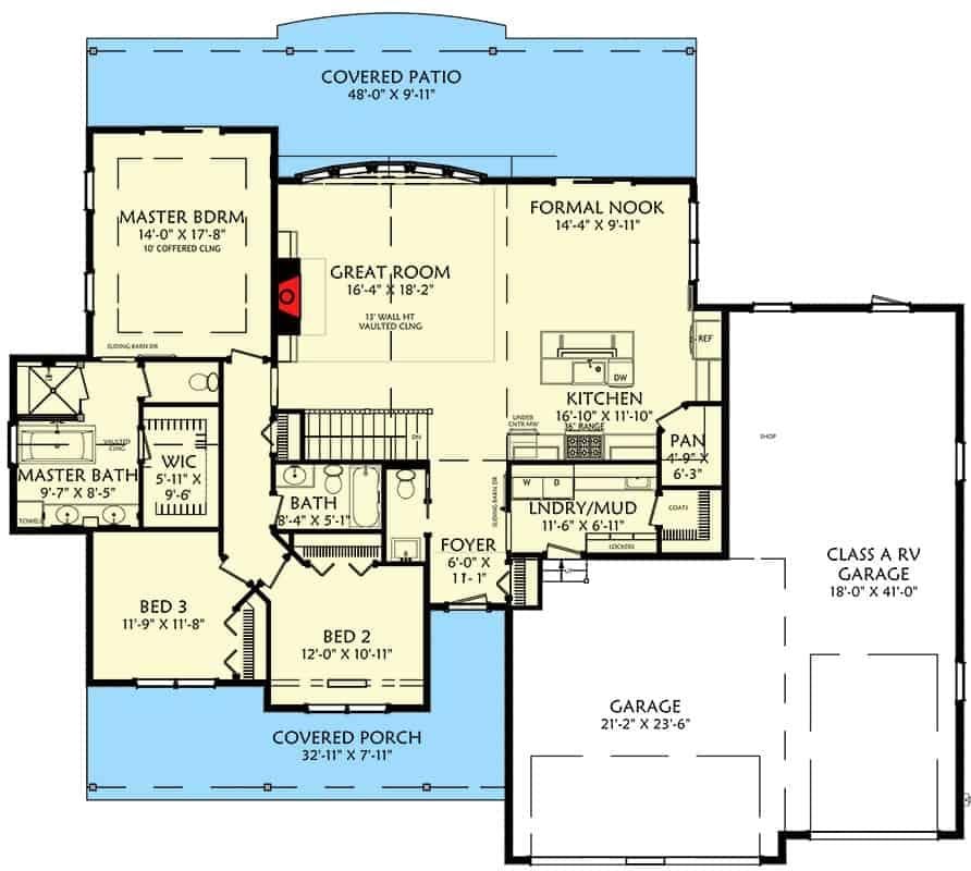 Spacious Floor Plan Featuring a Great Room with Vaulted Ceiling