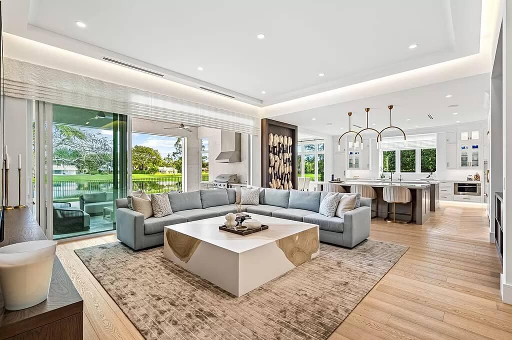 Notice the Seamless Transition Between Living Room and Kitchen
