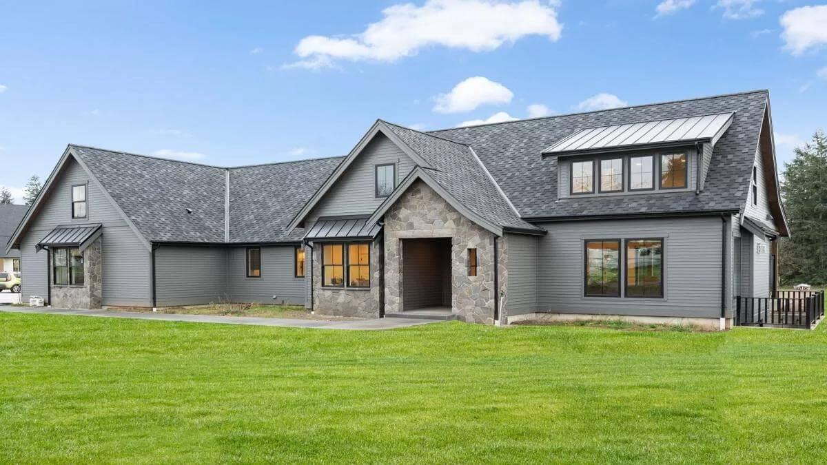 Craftsman Exterior Featuring Stone Accents and Gabled Rooflines
