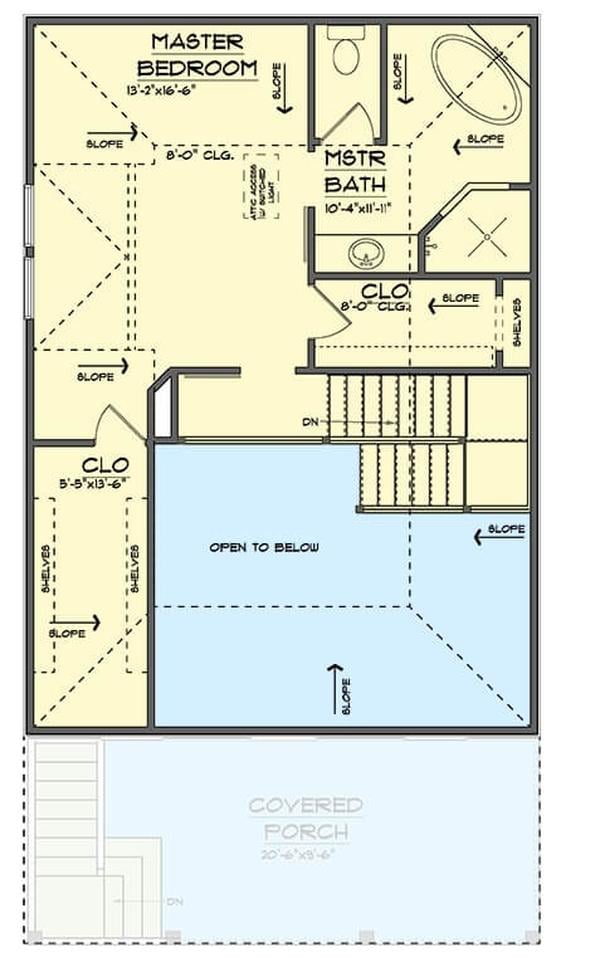 Master Suite with a View Over an Open Great Room