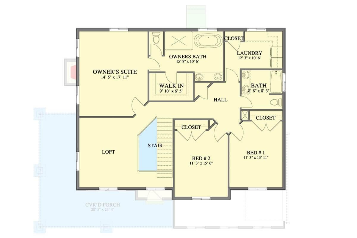 Thoughtful Upstairs Layout Featuring a Loft Adjacent to the Owner