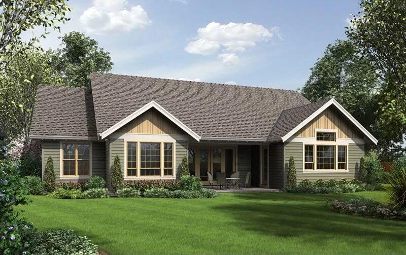 Classic Craftsman Exterior with Gabled Roof and Relaxing Porch