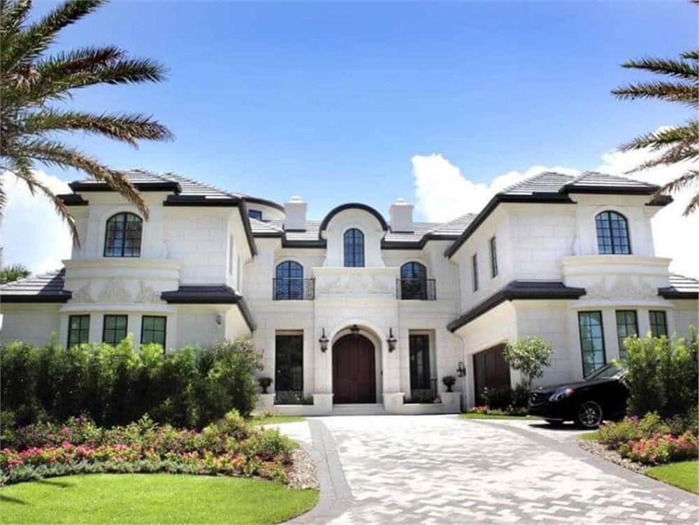 Impressive European Mansion with Striking Arched Entryway