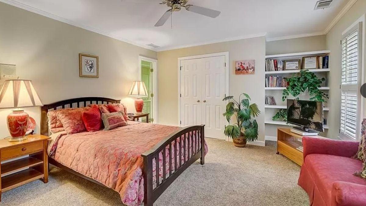 Elegant Guest Bedroom with a Touch of Colorful Charm