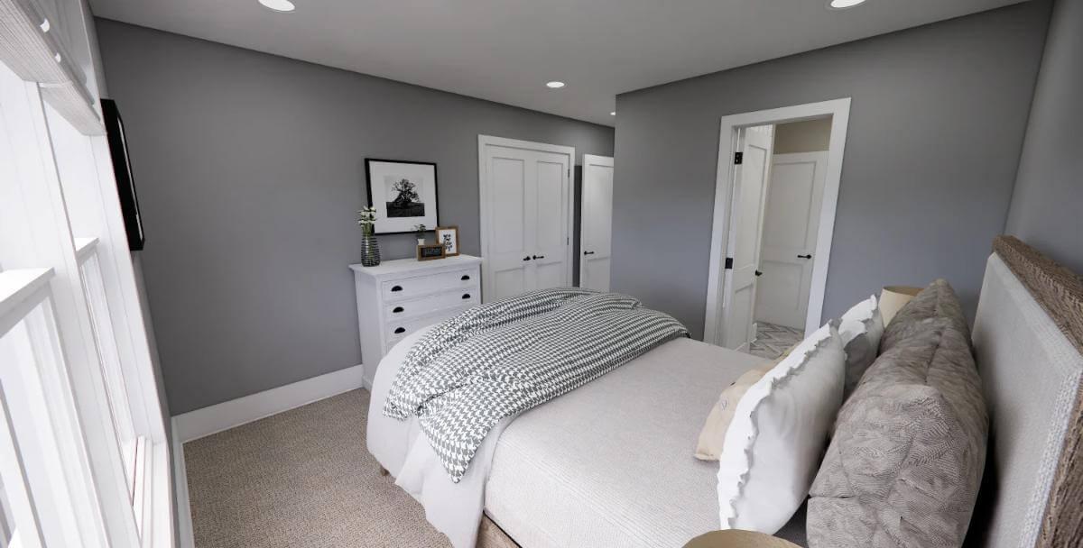 Clean Lines and Muted Tones in This Simple Bedroom Design