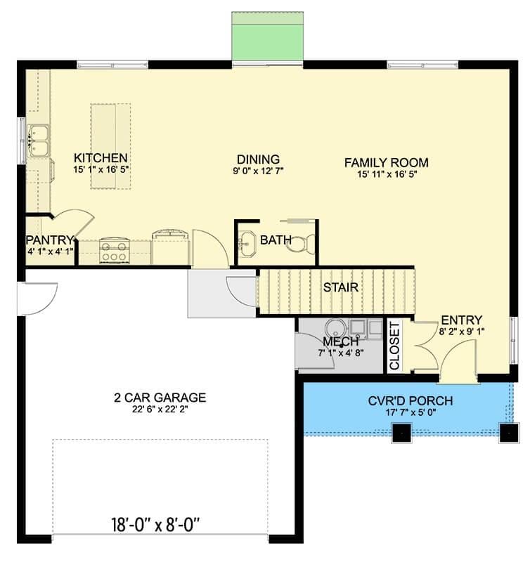Spacious Main Floor with Open Kitchen and Dining Area