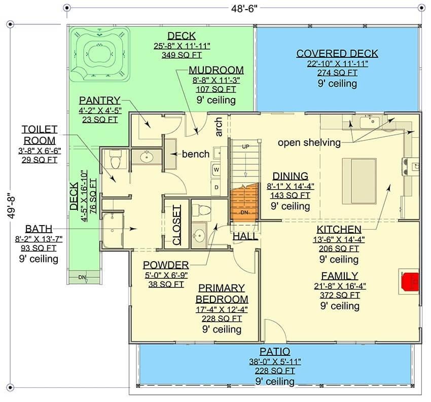 Check Out the Open Shelving in This Thoughtful Floor Plan