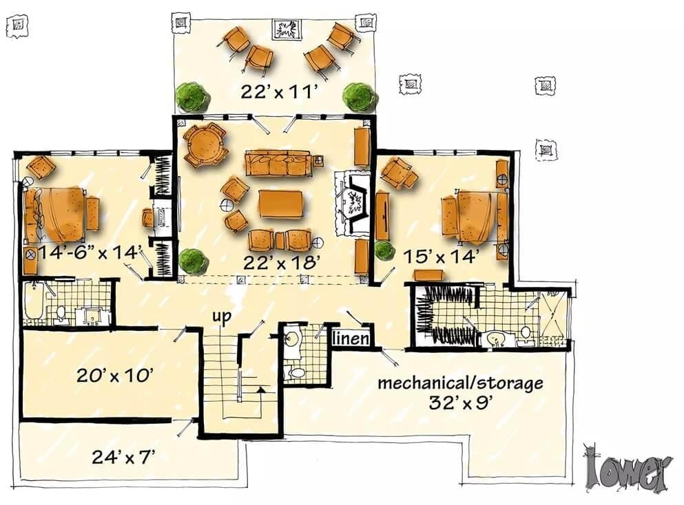 Cozy Lower Level Featuring a Spacious Family Room